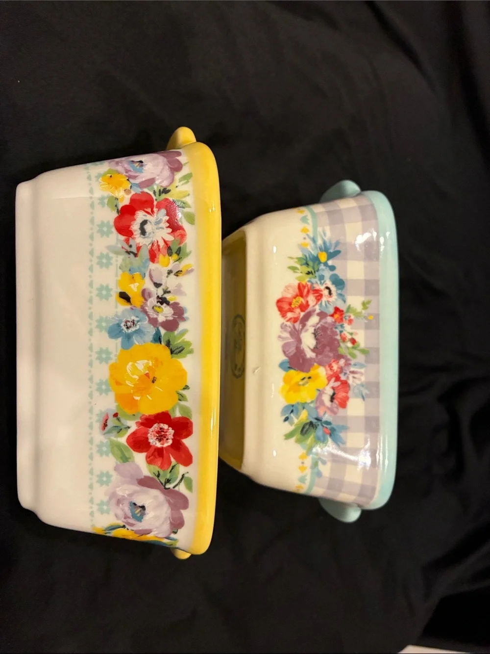 The Pioneer Woman Floral Medley 6-Inch Ceramic Loaf Pan, Set of 2